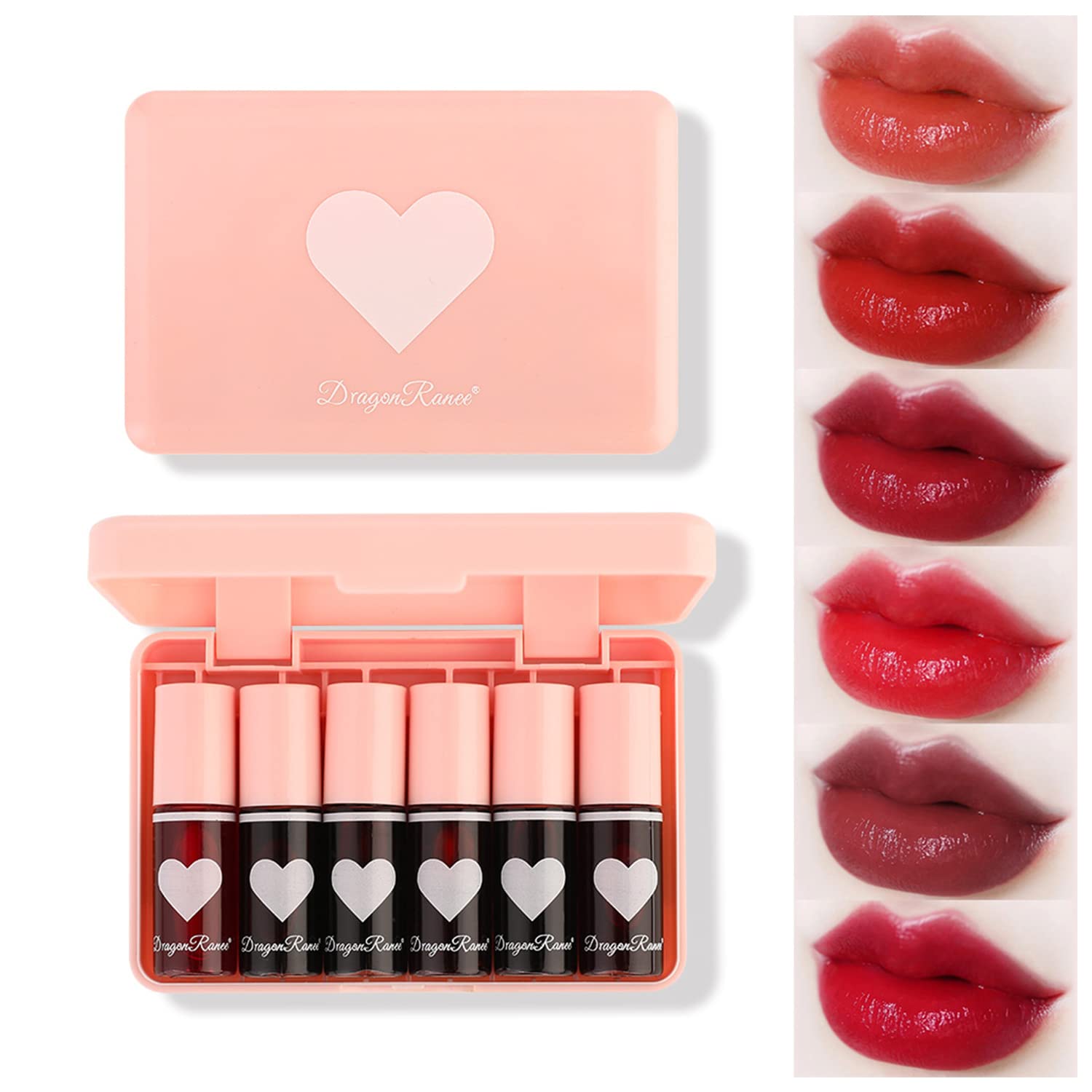 Eakroo lip tint six-color collection swatches for versatile daily looks