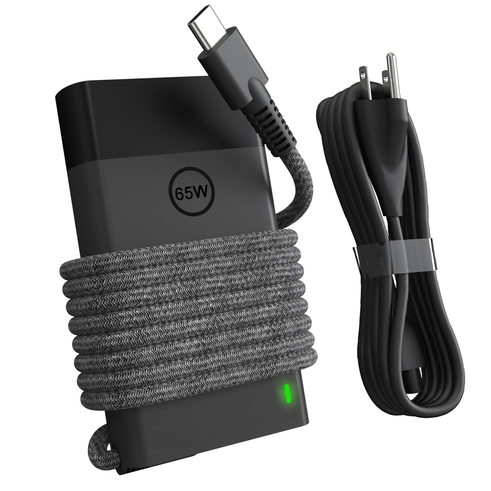EAOYHGB 65W USB-C charger, front view, great for travel-ready laptop charging