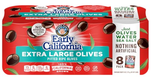 Early California black-ripe olives hand-picked for rich flavor