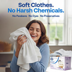 Earth Breeze static-reduction dryer sheets minimize cling in every load.