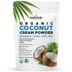 Earth Circle Organics coconut milk powder coffee cream for a rich, dairy-free cup