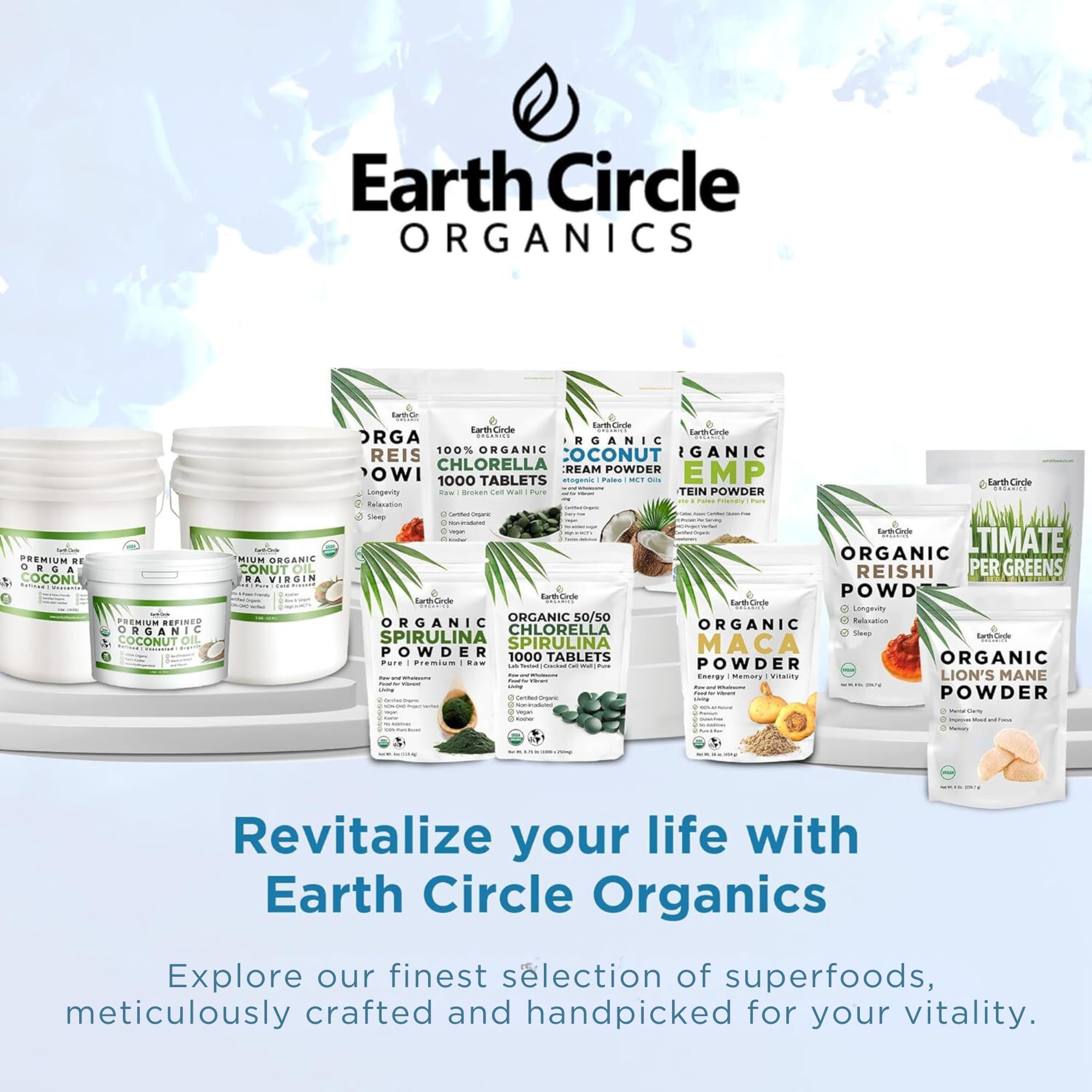 Earth Circle Organics coconut milk powder rich in iron and antioxidants