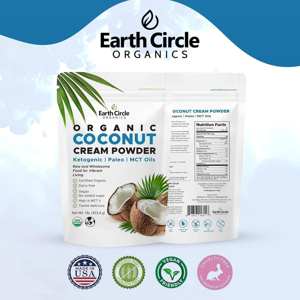 Earth Circle Organics coconut milk powder keto-friendly dairy-free option