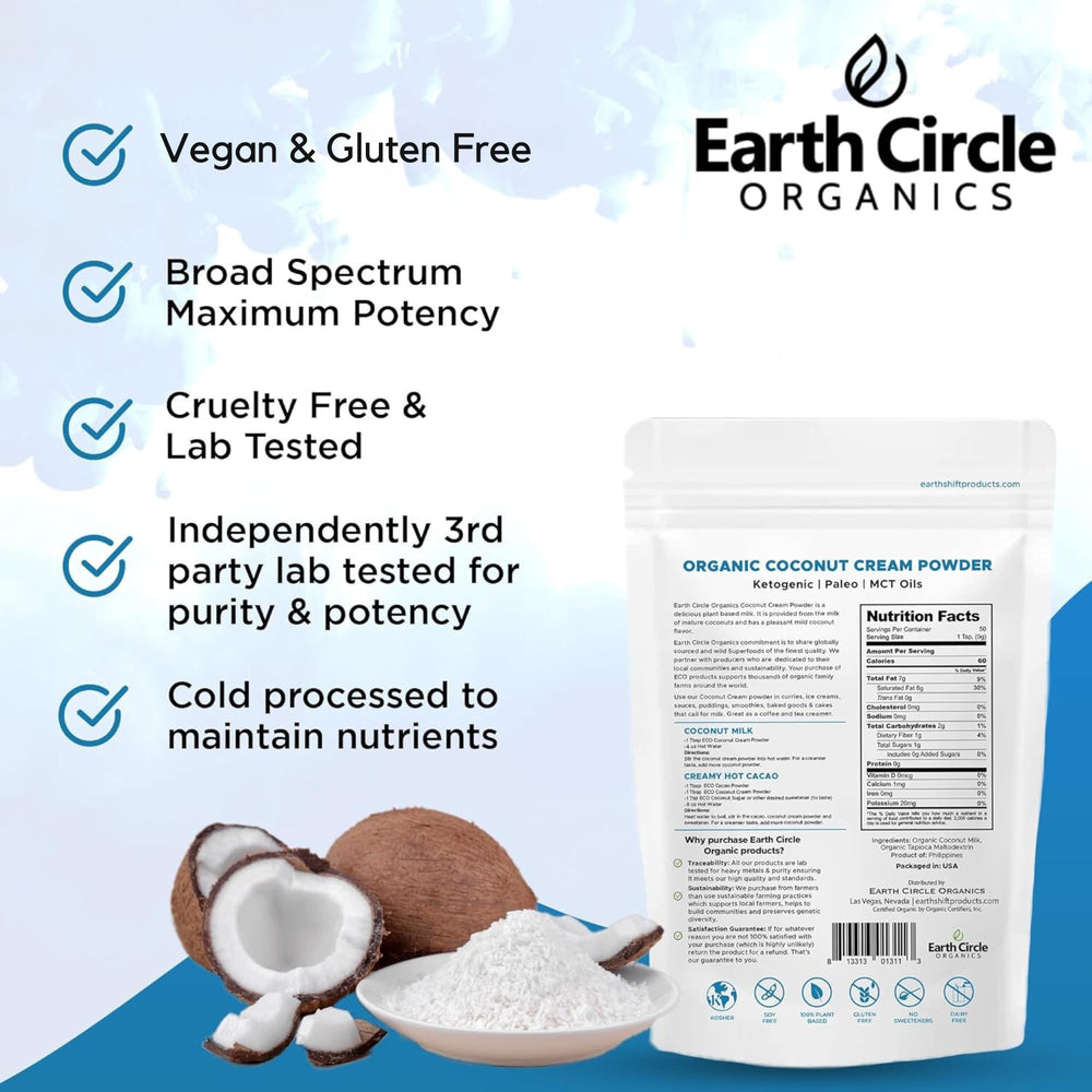 Earth Circle Organics coconut milk powder boosts smoothie creaminess