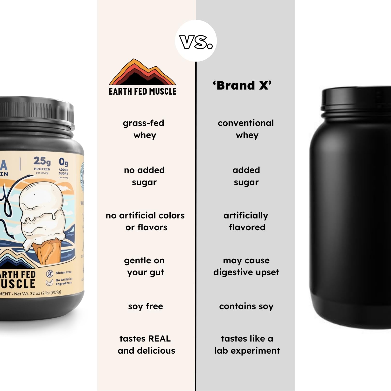 Nutrition facts panel showing allergen-free and non-GMO formulation