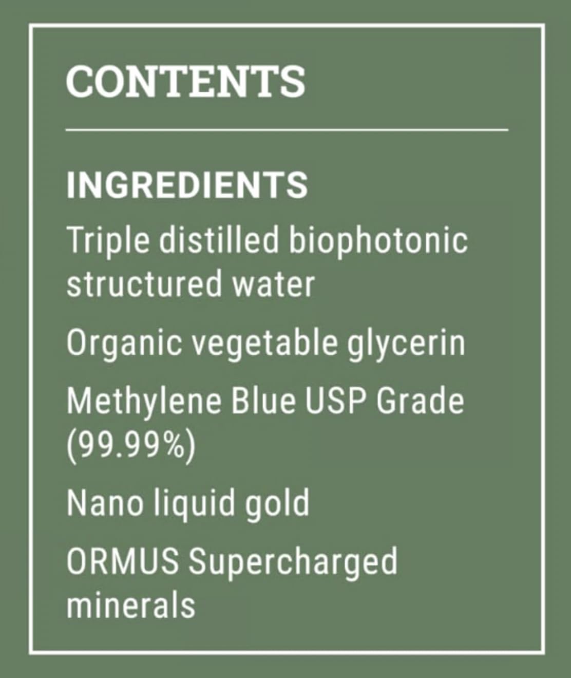 Earth Harmony Naturals Methylene Blue dropper for controlled dispensing.