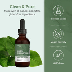 Earth Harmony Naturals Liquid Chlorophyll in a glass of water for refreshing hydration