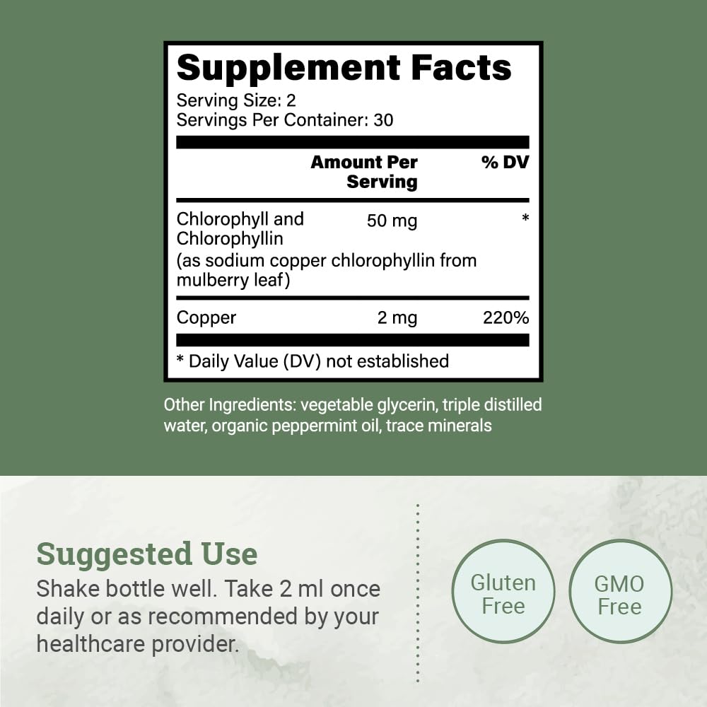 Earth Harmony Naturals Liquid Chlorophyll pour demonstrates convenient use in beverages