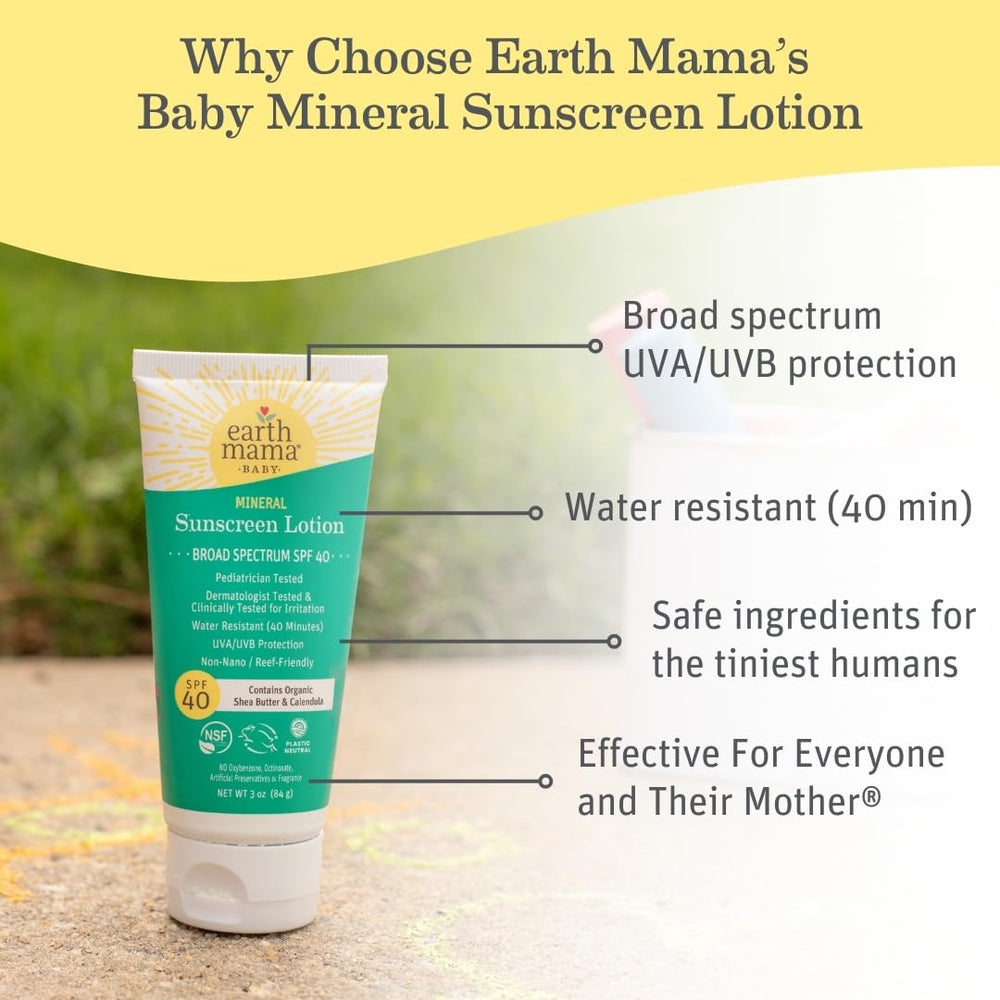 Family applying Earth Mama sunscreen together for shared sun protection