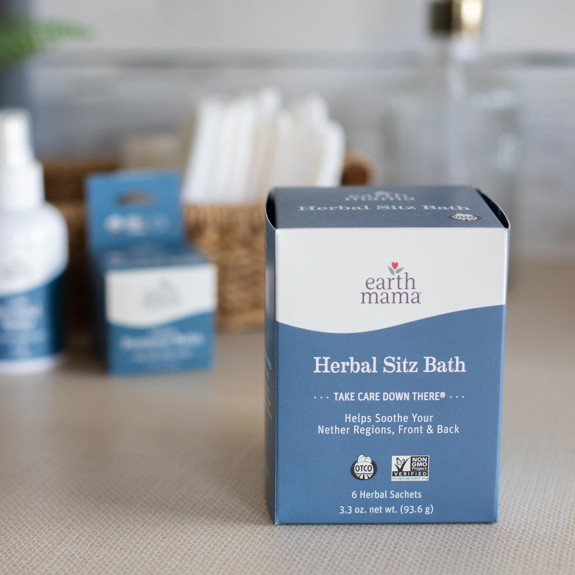 Cooling compresses made from Earth Mama Herbal Sitz Bath solution