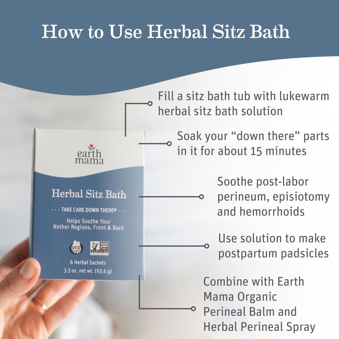 Close-up of dried herbs from Earth Mama Herbal Sitz Bath for soothing care