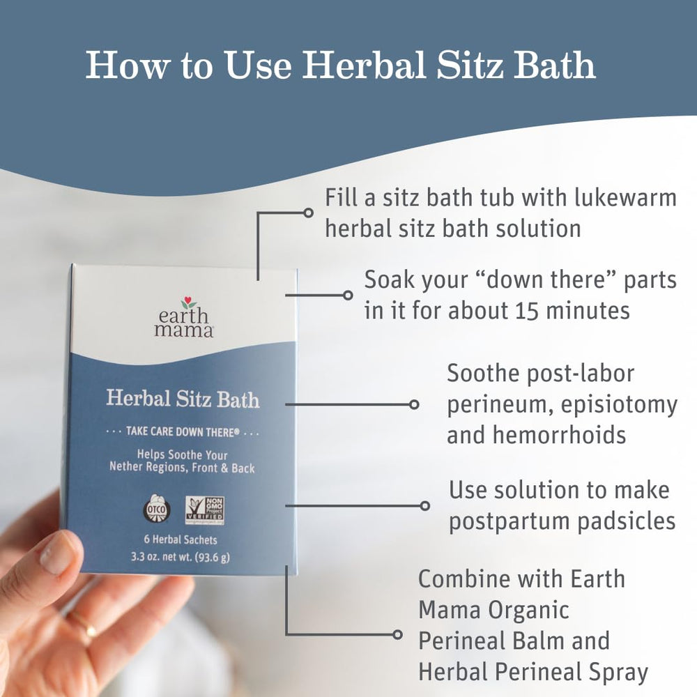 Close-up of dried herbs from Earth Mama Herbal Sitz Bath for soothing care