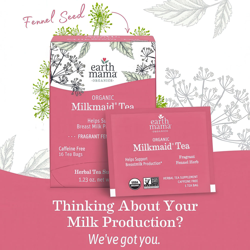 Earth Mama Milkmaid Tea hot brew ready to sip and savor.