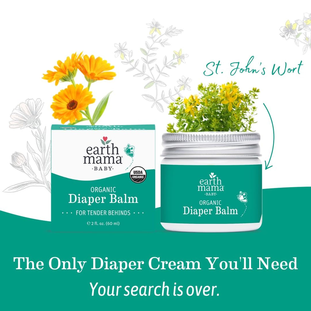 Earth Mama Organic Diaper Balm fragrance-free formula avoids artificial scents.