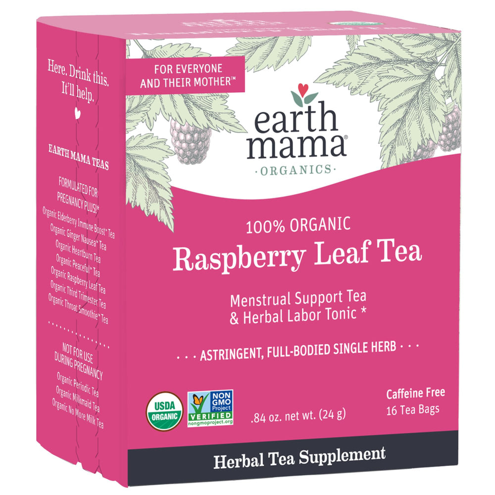 Earth Mama Organic Red Raspberry Leaf Tea for daily third trimester routine