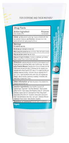 3oz packaging of Earth Mama Uber-Sensitive Sunscreen Lotion for travel