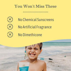 Family use scenario with Earth Mama Uber-Sensitive Sunscreen Lotion during outdoor activity.