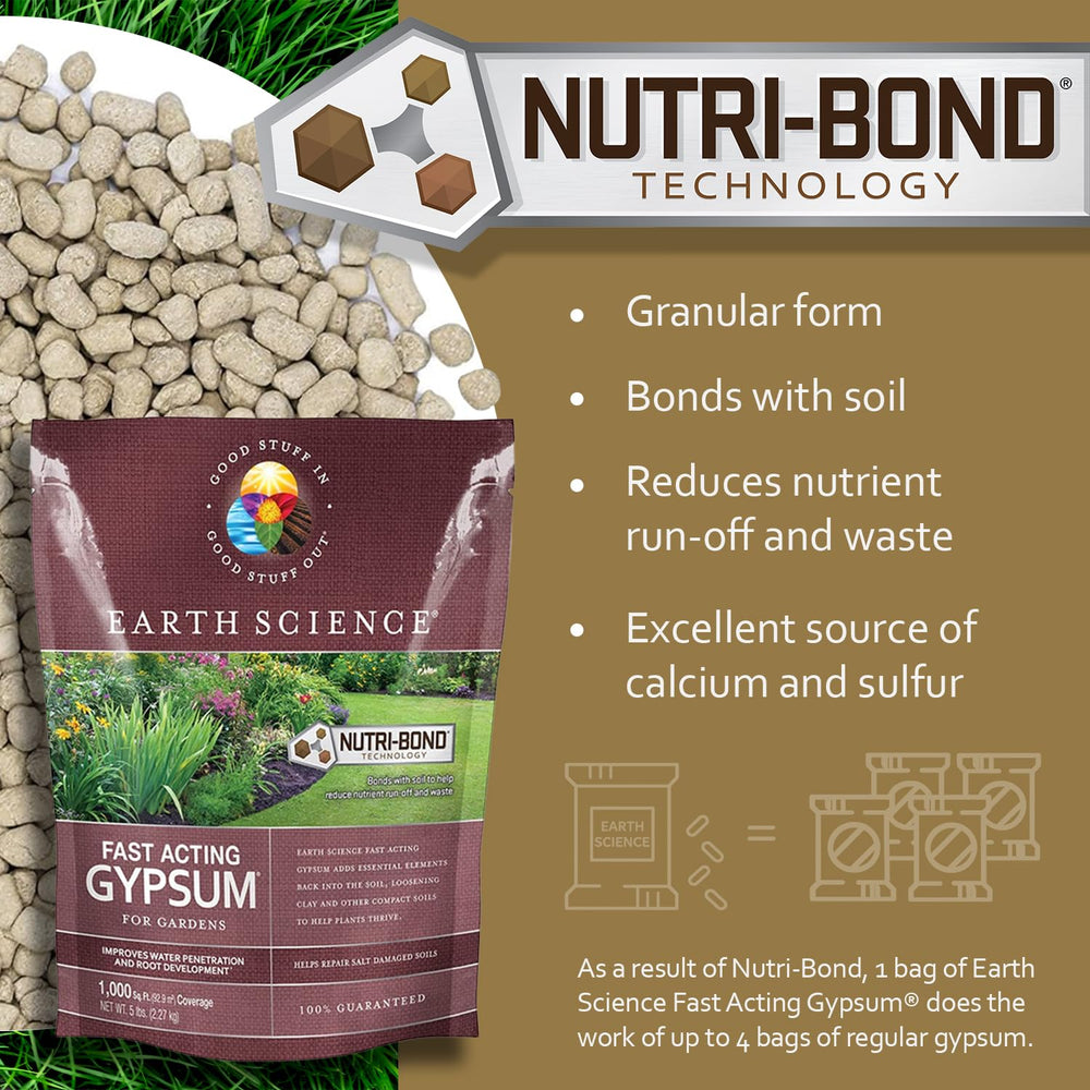 Calcium-rich gypsum boosts soil nutrients for plants in Earth Science line