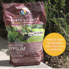 Gypsum application ready to spread with any spreader for Earth Science