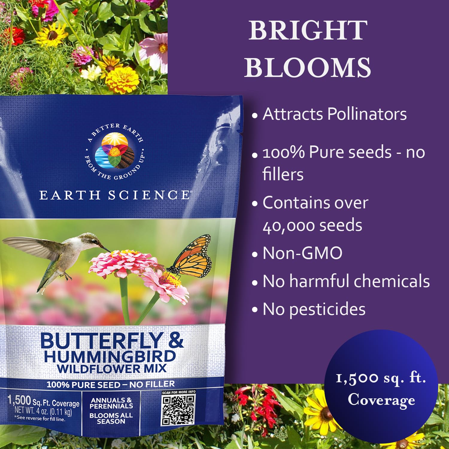 Earth Science Cosmos brighten the yard and attract beneficial insects.