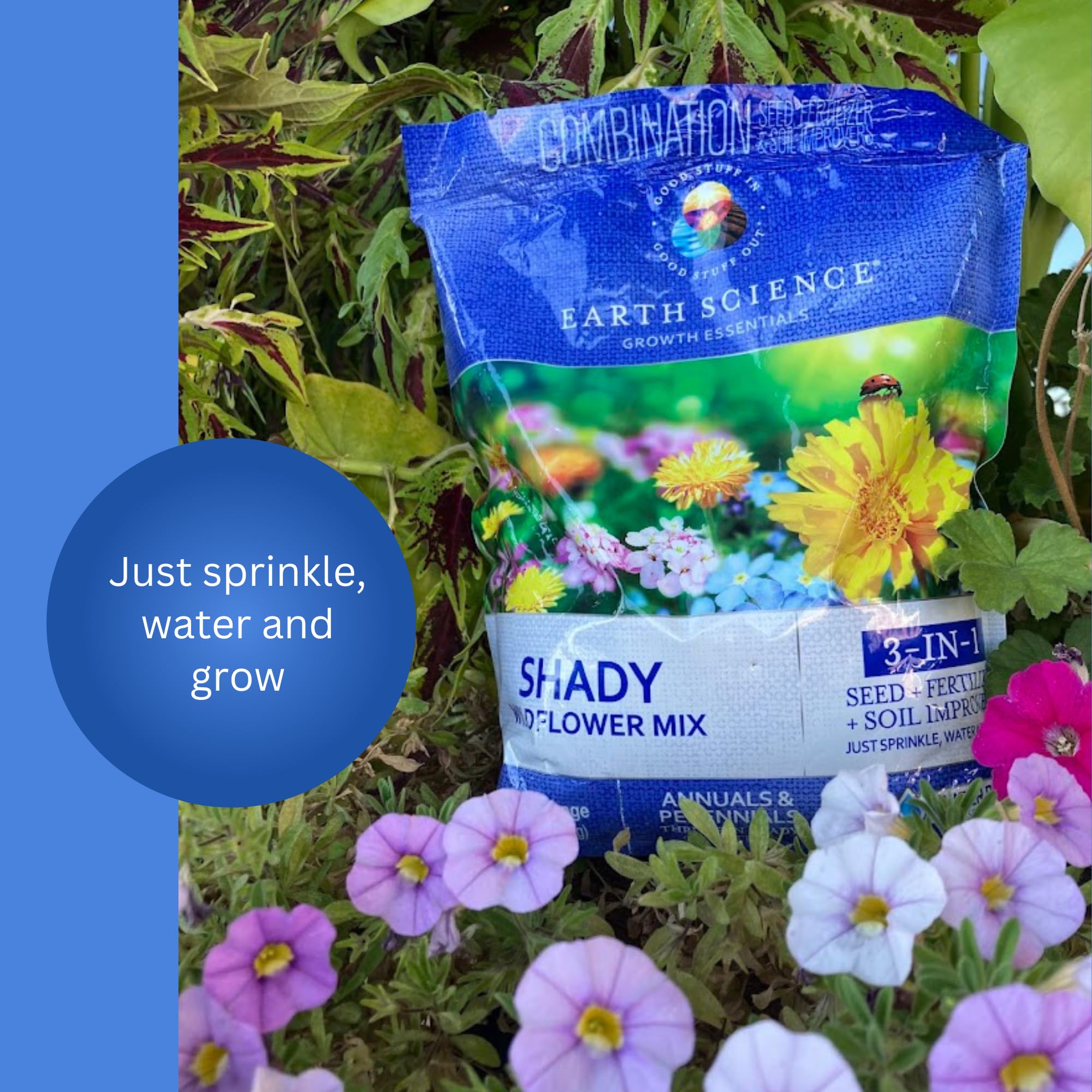 Earth Science mulch and soil improvers help create fertile beds for wildflowers.