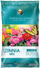 Earth Science Zinnia Wildflower Mix in 6lb bag for vibrant borders.
