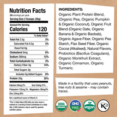 EarthChimp probiotics-enhanced scoop showing probiotic protein blend for gut-friendly use.
