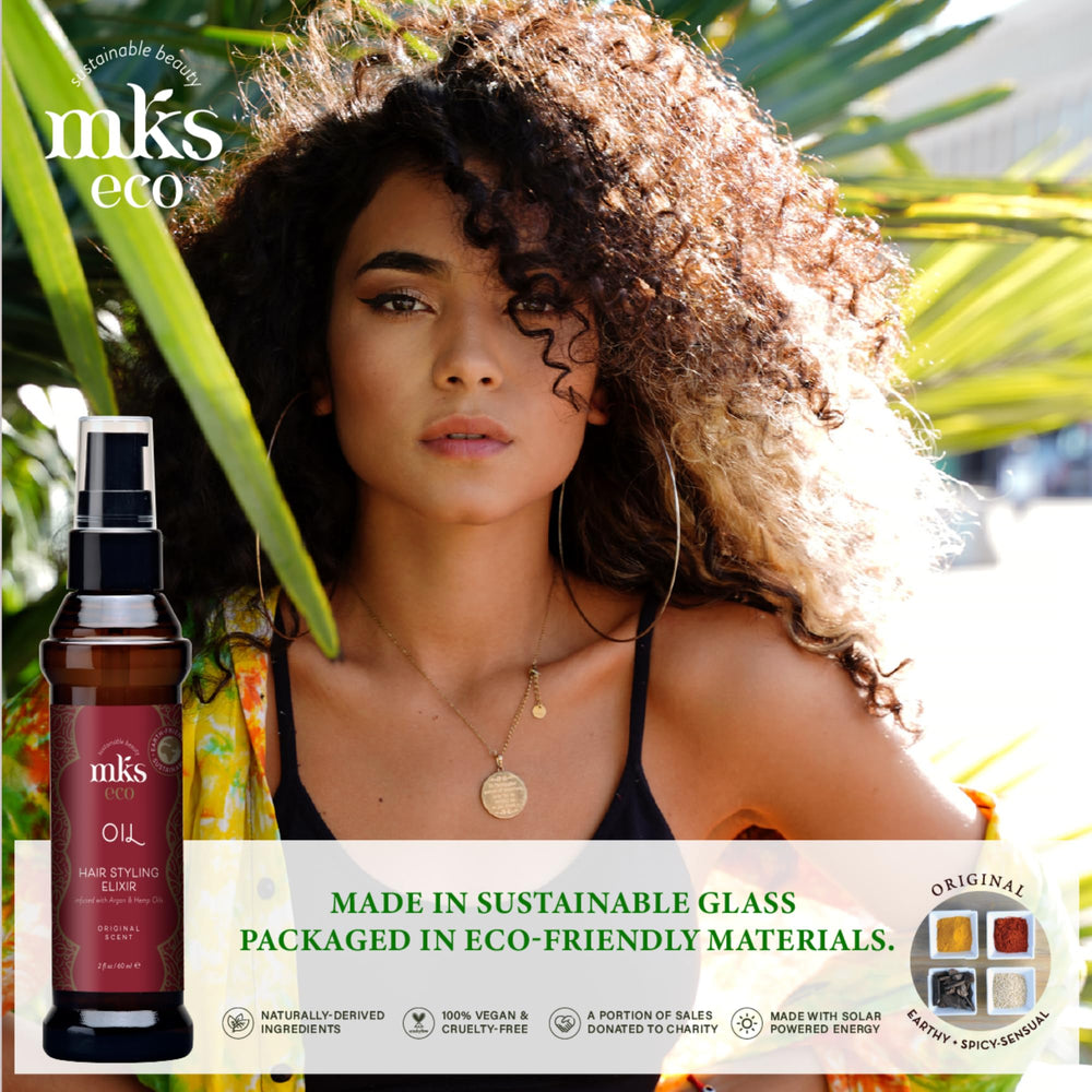 Earthly Body MKS eco Oil Original hemp seed oil visual shows lightweight hydration