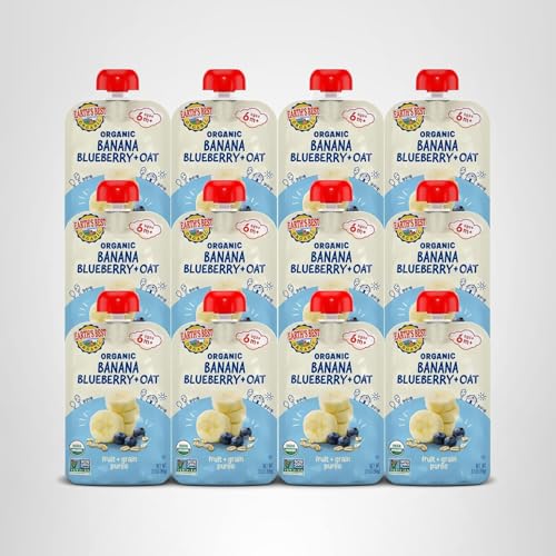 Earth's Best Baby Food Purée pack of 12 pouches for versatile meals
