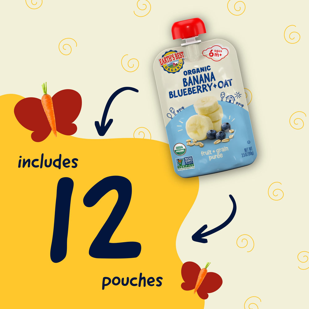 Earth's Best Organic Baby Food Purée pouch, simple and convenient for babies