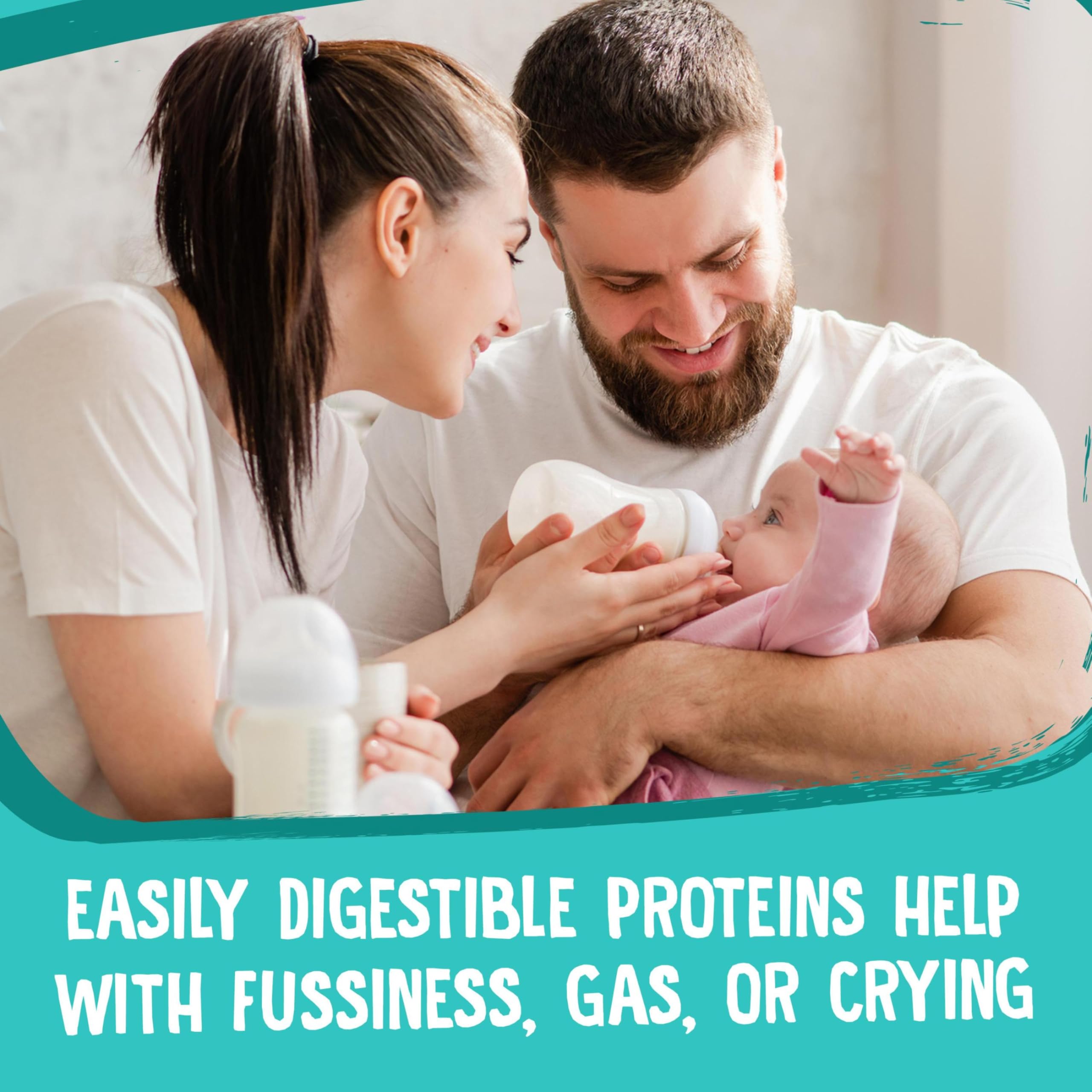 Earth's Best Organic Baby Formula DHA and ARA icons support brain and eye development