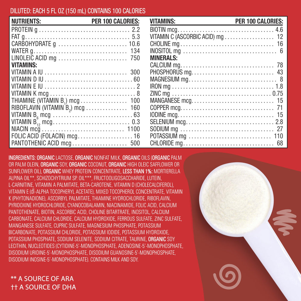 Earth's Best Organic Baby Formula lutein and prebiotics support immune and digestion
