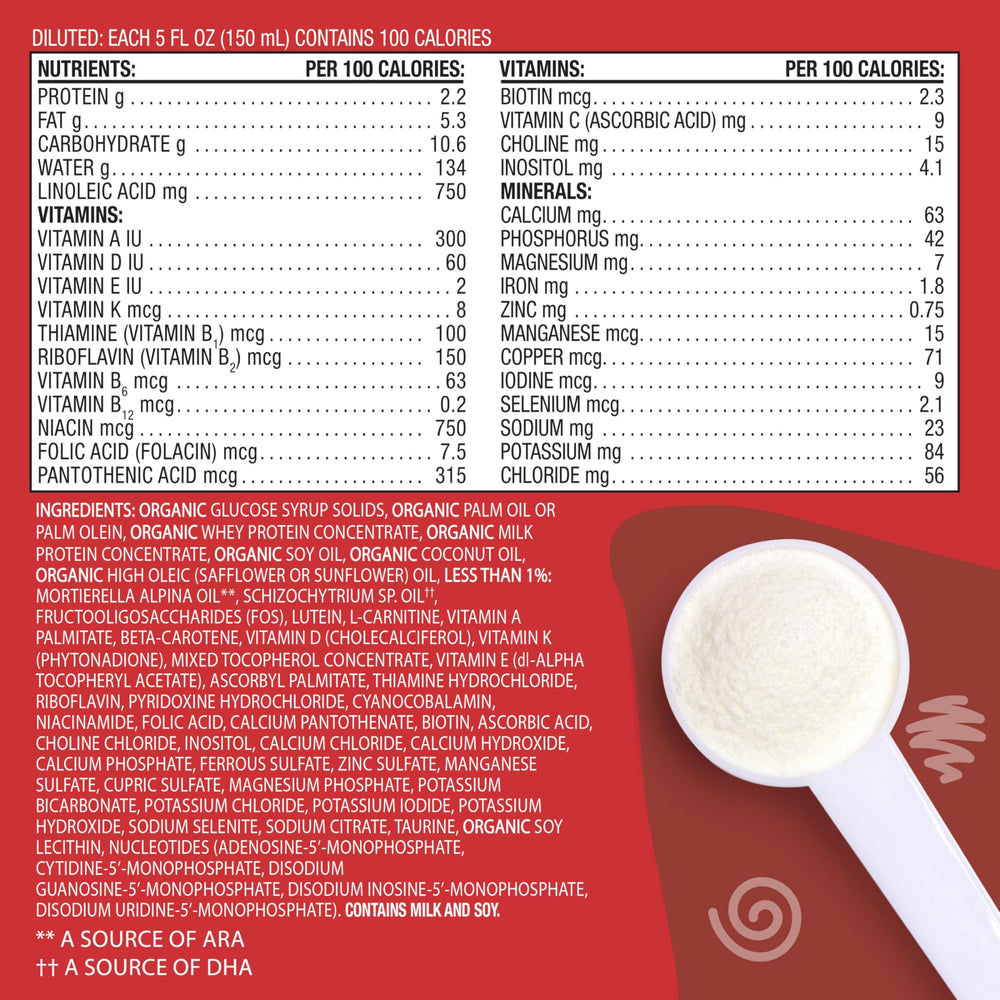 No added corn syrup claim on Earth's Best Organic formula packaging