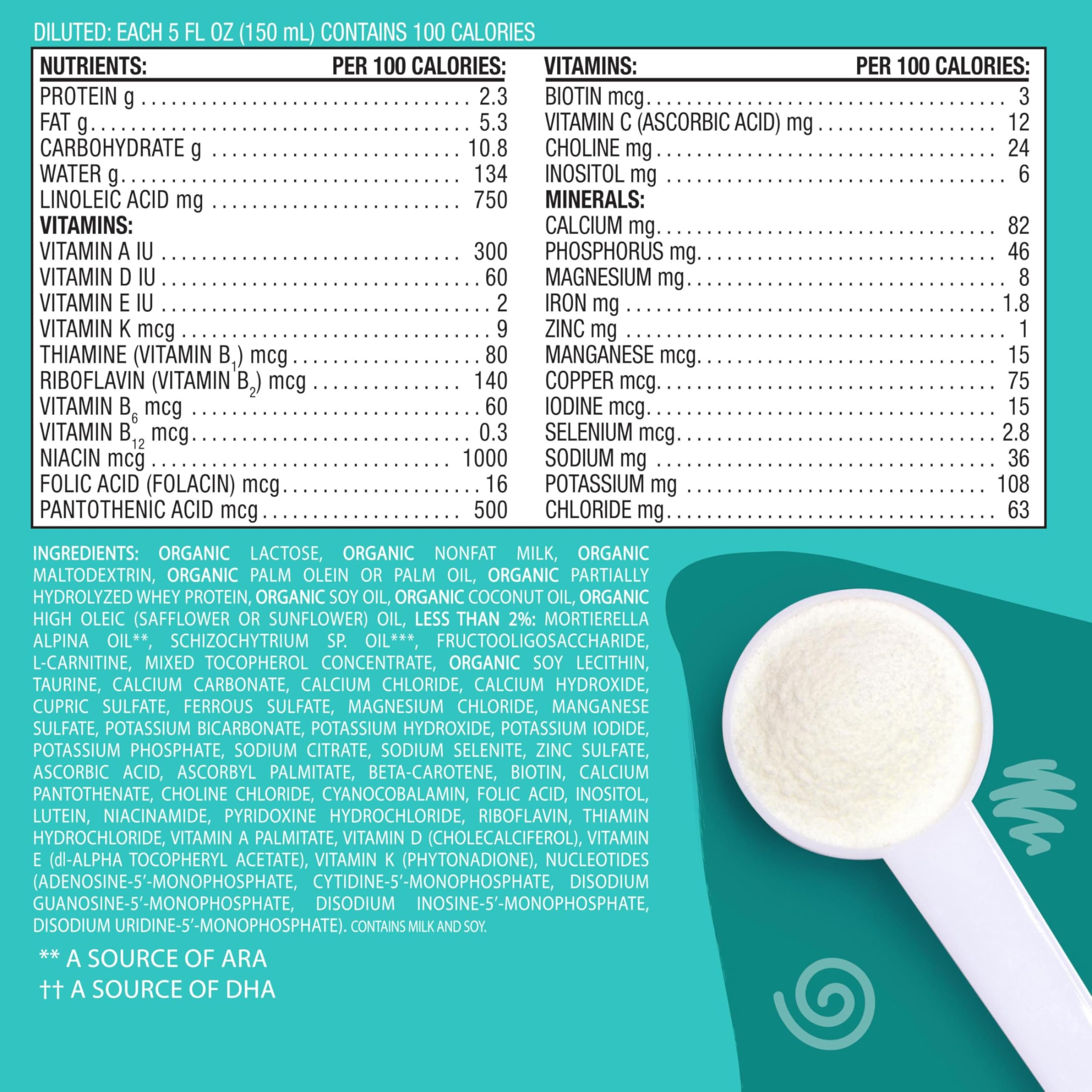 Earth's Best Organic Baby Formula organic-milk source seal emphasizes grass-fed cows