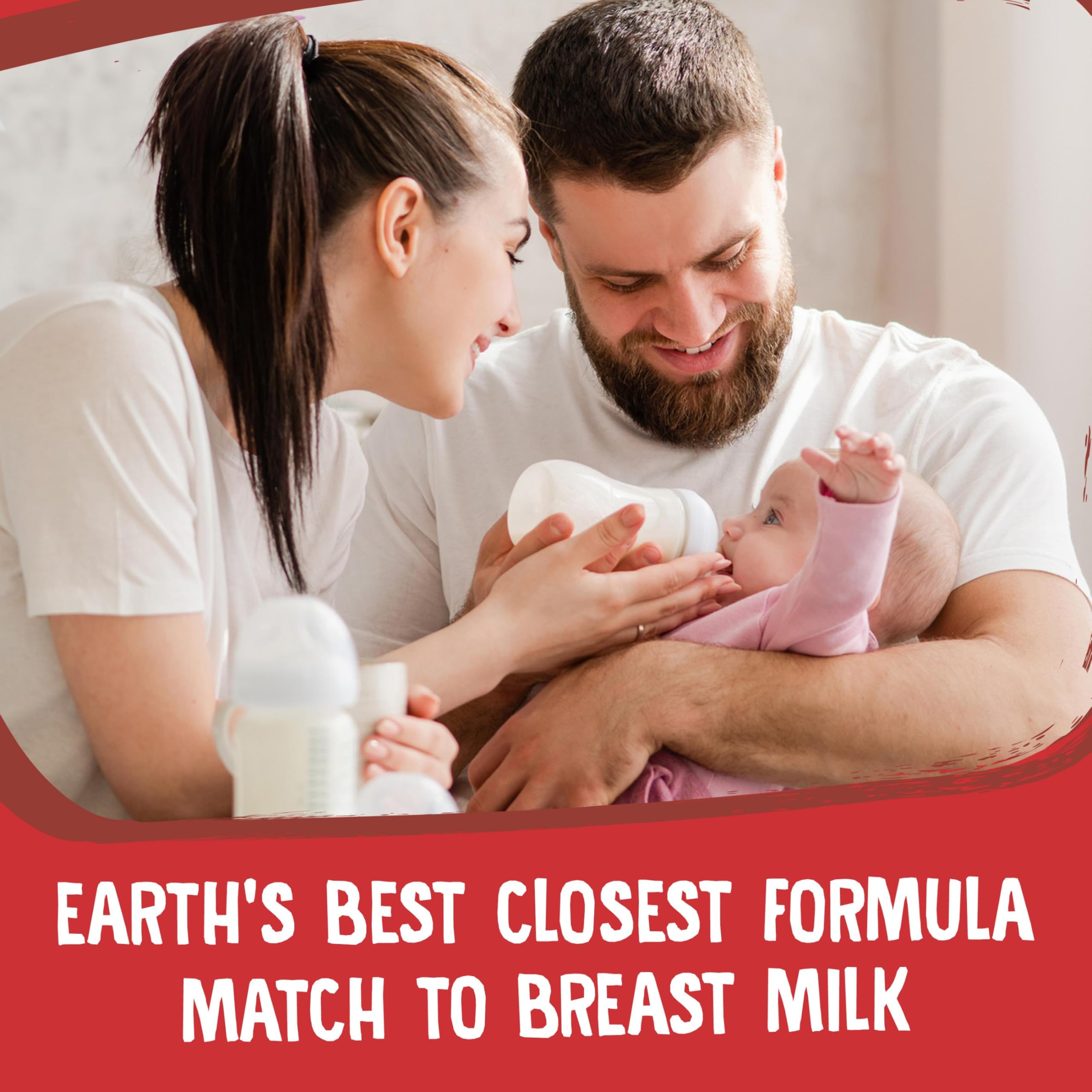 Earth's Best Organic formula highlighting prebiotics for digestion