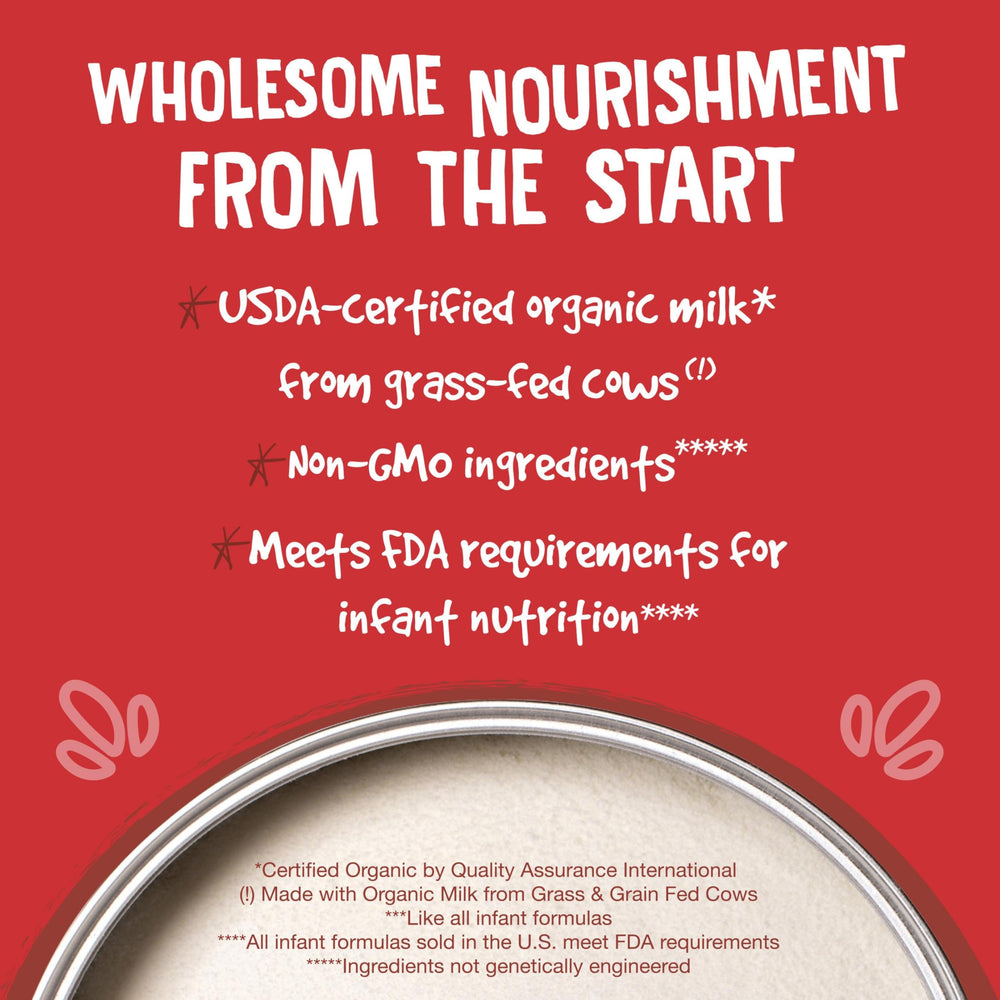 Earth's Best Organic Baby Formula prepared bottle ready for feeding