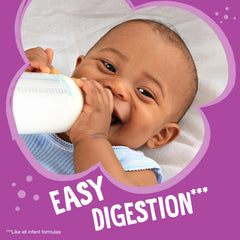 Earth's Best Organic Sensitivity Infant Formula DHA-ARA image showing omega fatty acids for healthy development.