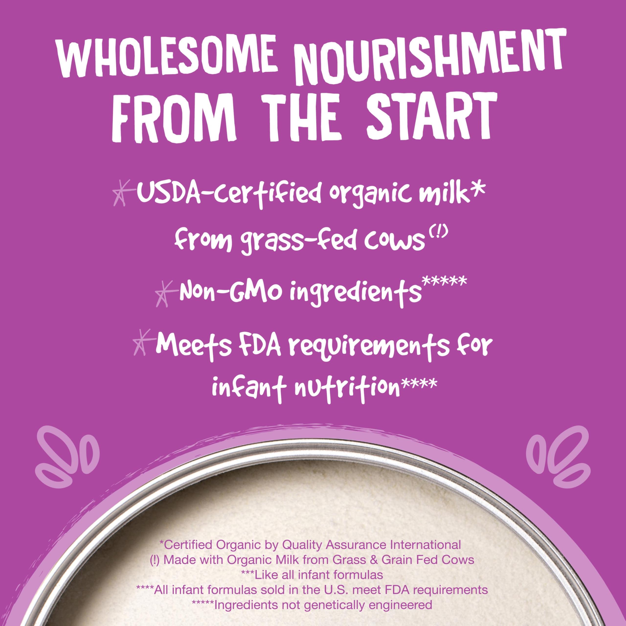 Earth's Best Organic Sensitivity Infant Formula iron fortification supports daily nourishment.