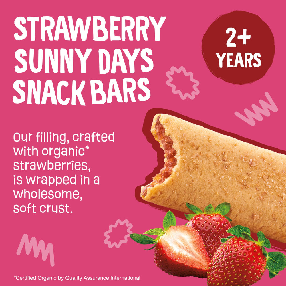 Earth's Best Sunny Days bar with fruit inside detail, tasty and wholesome option