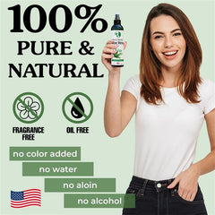 Earth's Daughter Aloe Gel label closeup showing organic purity and unscented formula