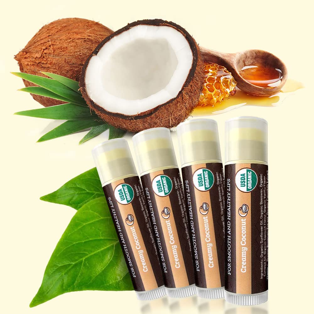 Earth's Daughter creamy coconut flavor applied for smooth lips