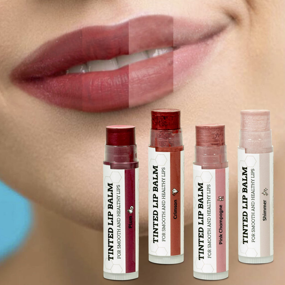 Earth's Daughter Pink Champagne tinted lip balm swatch for daily glow