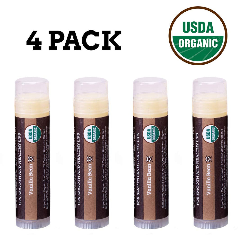 Eco-friendly packaging by Earth's Daughter vanilla lip balm emphasizes recyclability.