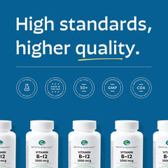 Earth's Splendor B12 capsule close-up showing purity and potency.