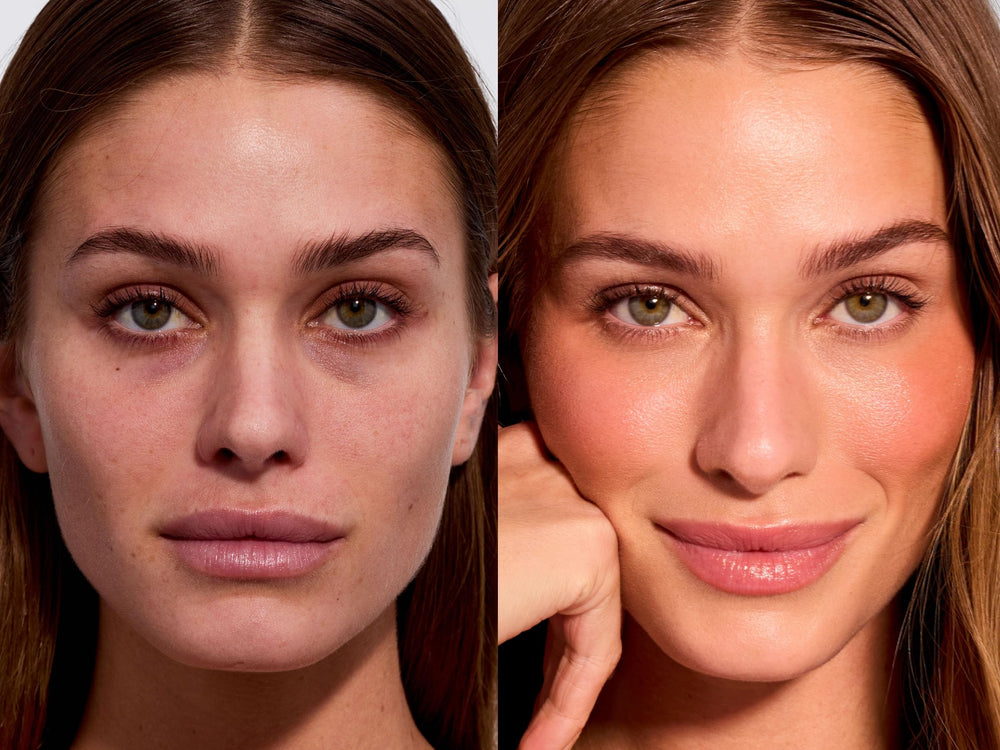 EarthsCure Glow Trio blush-stick closeup for healthy flush.