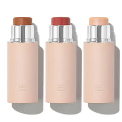 EarthsCure Glow Trio bronzer stick closeup for natural warmth and depth.