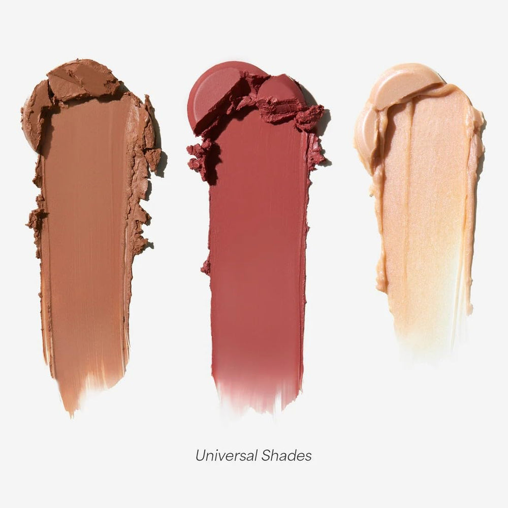 EarthsCure Glow Trio bronzer-stick twist in use for quick contour.