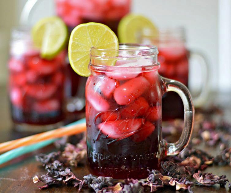EarthWise hibiscus flowers cut and sifted for easy brewing