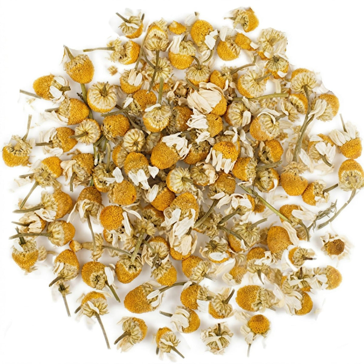 EarthWise Aromatics Organic Chamomile Flowers, whole blossoms, ideal for loose leaf tea and a calming ritual.