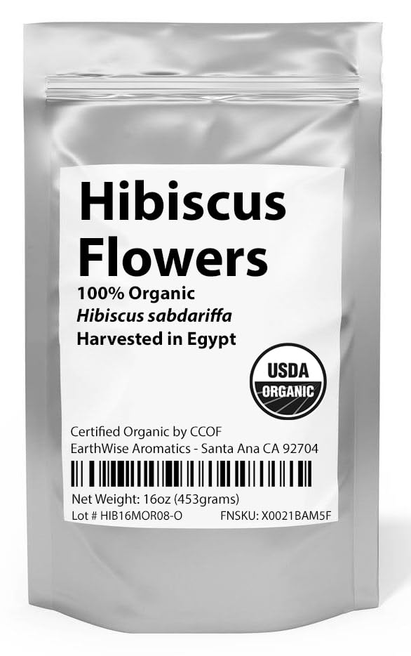 EarthWise Organic Hibiscus Flowers 100% certified organic and pesticide-free